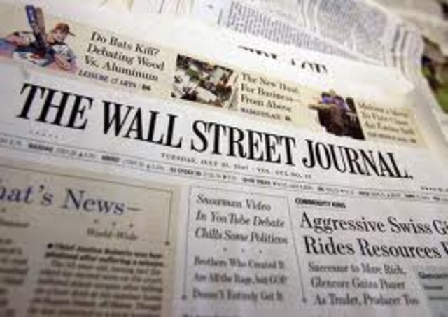 El WALL STREET JOURNAL sale en Internet.