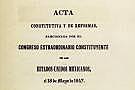 Acta Constitutiva y de Reformas 1847