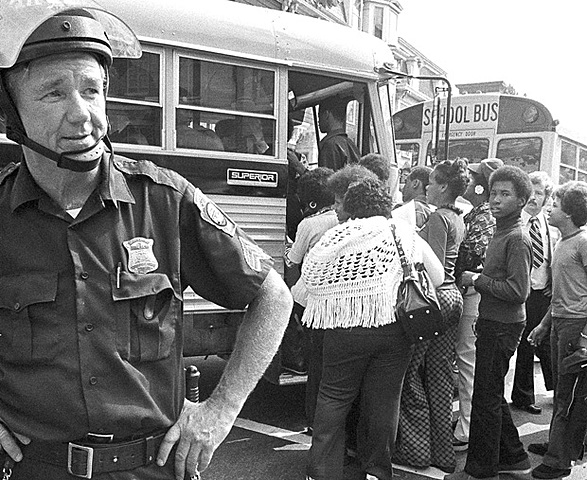 African Americans going to predominantly white schools- 1974