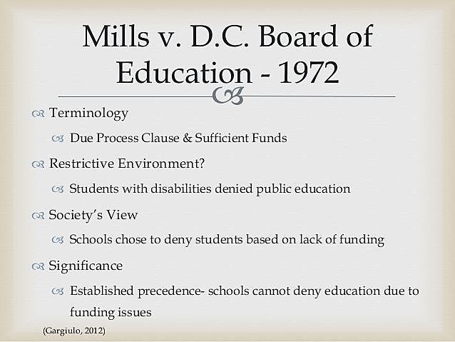 Mills v. the Board of Education of Washington, D.C