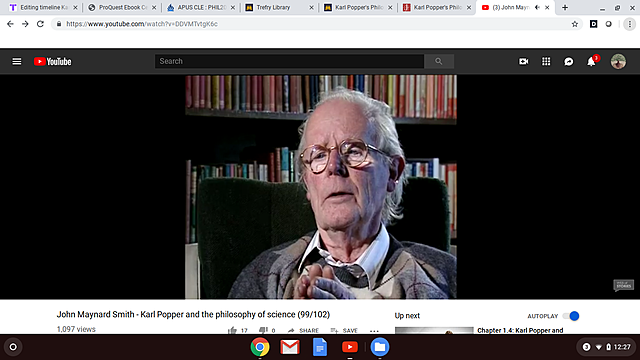 John Maynard Smith-Karl Popper and the Philosophy of Science (99/102)