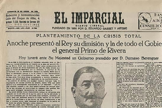 DIMISIÓN DE PRIMO DE RIVERA