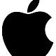 Apple logo black and white