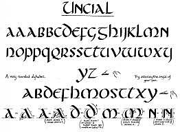 Modelo de escritura uncial
