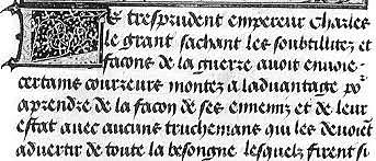 Modelo de escritura gótica