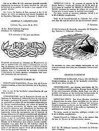 Decreto para la organización de la administración pública