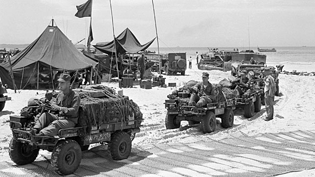 First U.S. combat troops arrive in South Vietnam