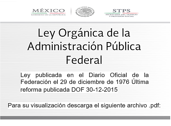 Nueva Ley Orgánica de la Administración Pública Federal