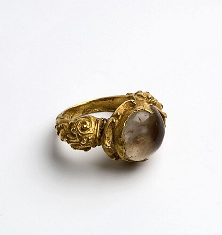 Gouden Vingerring met Bergkristal