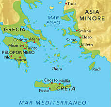 I CRETESI SI INSEDIANO NELL PELOPONNESO
