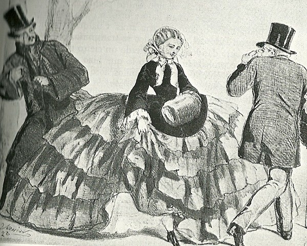 Grandes dimensiones de la crinolina