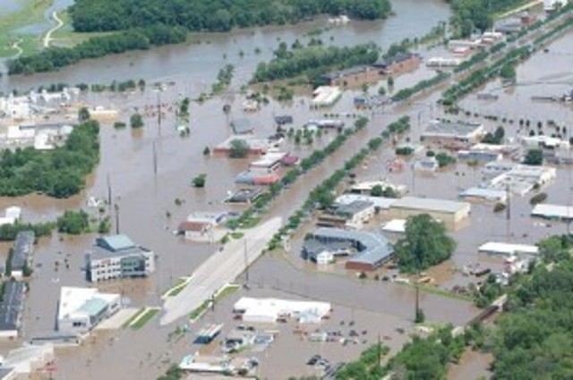 Start of Flood in Iowa