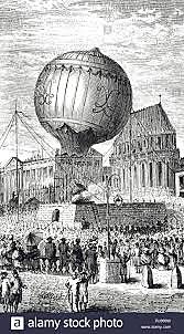 Os irmão Joseph-Michel Montgolfier e Jacques-Étienne Montgolfier inventam o balão de ar quente