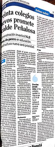 Treinta colegios nuevos promete Alcalde Peñalosa