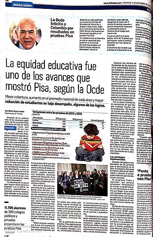 La equidad educativa fue uno de los avances que mostró Pisa, según la Ocde