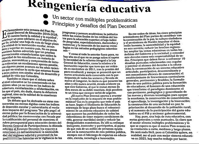 Reingenieria educativa