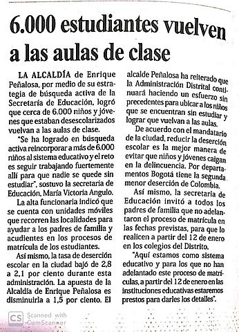 6000 estudiantes vuelven a las aulas de clase