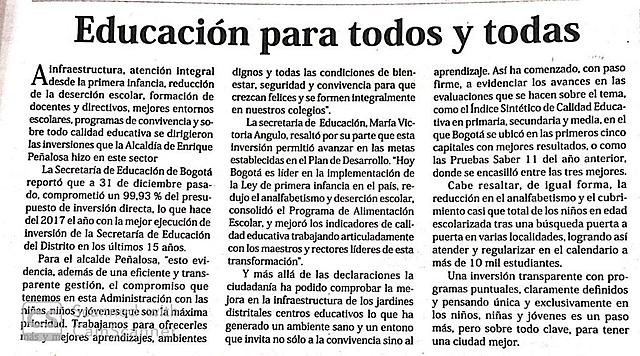 Educación para todos y todas