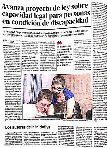 Avanza proyecto de ley sobre capacidad legal para personas en condición de discapacidad