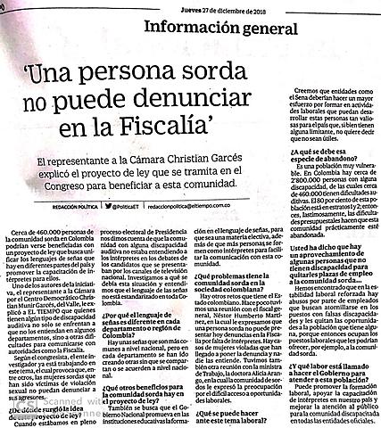 “Una persona sorda no puede denunciar en la Fiscalía”