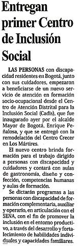 Entregan primer Centro de Inclusión Social