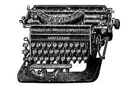 La maquina de escribir.