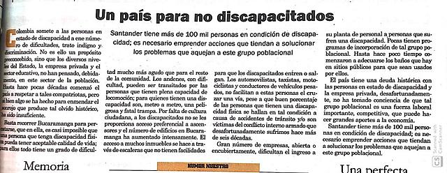 Un país para no discapacitados