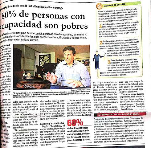 80% de personas con discapacidad son pobres