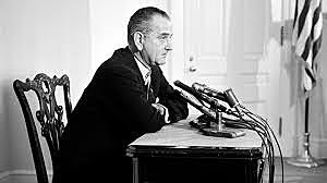 Lyndon B Johnson begins presidency