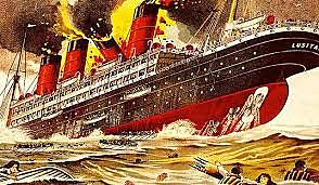Lusitania sinks