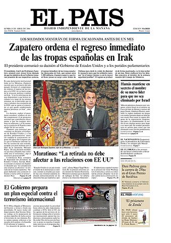 Retirada de tropas españolas de Irak