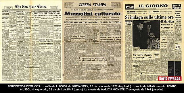 Fotografías en el Periódico.