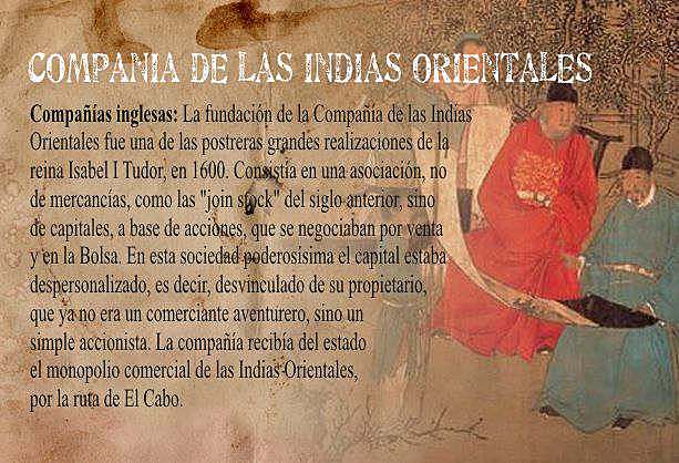 Fundación de la Compañía de Inglesa de las Indias Orientales. ○●
