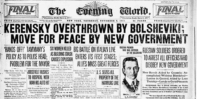 Bolsheviks Overthrow Russian Government