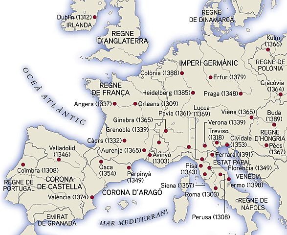Aparició de les primeres universitats
