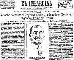 Dimisión de Primo de Rivera