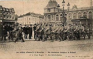 German troops enter Belgium