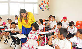 Nivel de desempeño en Lengua según pertenencia a hogar indígena (%).