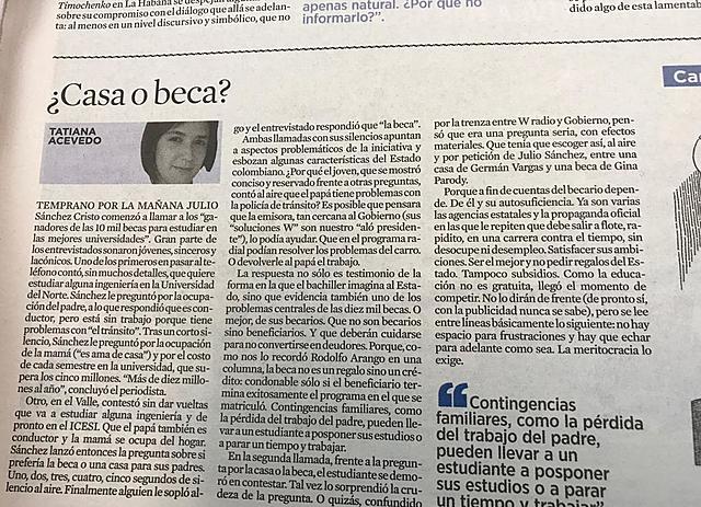 ¿Casa o beca?