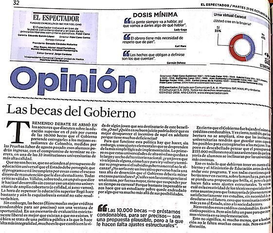 Las becas del gobierno