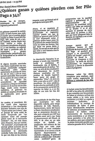 ¿Quiénes ganan y quiénes pierden con Ser Pilo Paga a 342?