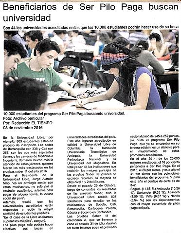 Beneficiarios de Ser Pilo Paga buscan universidad