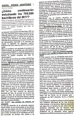 ¿Cómo continuarán estudiando los 700.000 bachilleres del 2017?