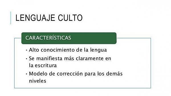 Lenguaje Culto
