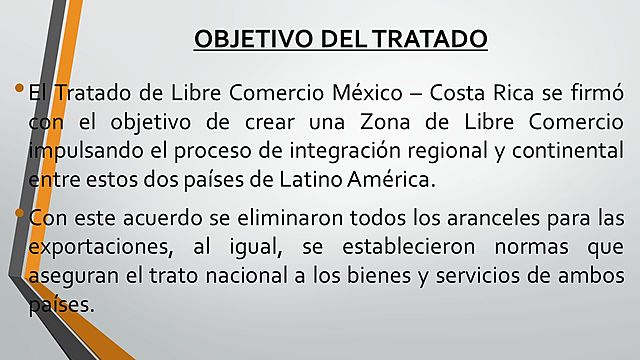 tratado los Estados Unidos Mexicanos y la República de Costa Rica