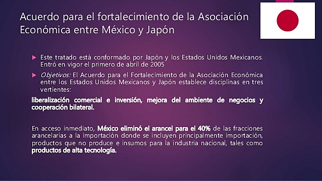acuerdo entre los Estados Unidos Mexicanos y Japón