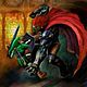 175px oot link fighting ganondorf artwork