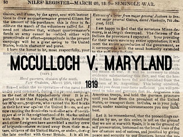 McCulloch v. Maryland