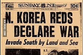 Korean conflict begins