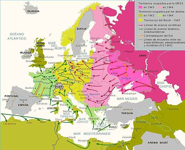 1940 Alemania toma diferentes territorios de Europa